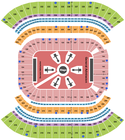 Nissan Stadium Seating Map